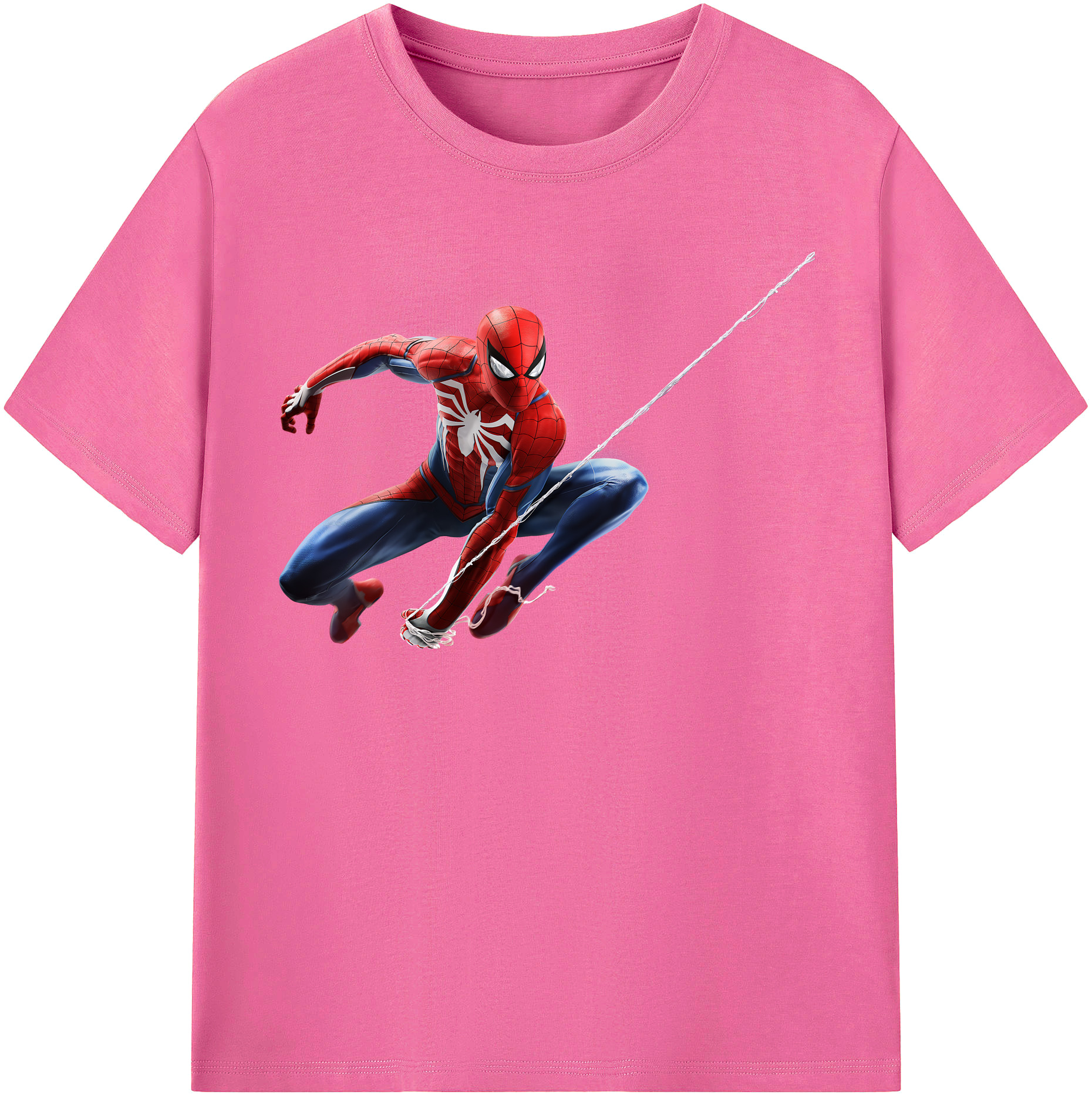 （画像用） Spider Man スパイダーマン レディースカジュアルプリントTシャツ（綿100％）